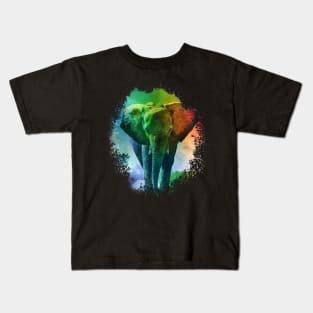 Colorful Elephant Art Kids T-Shirt